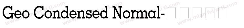 Geo Condensed Normal字体转换